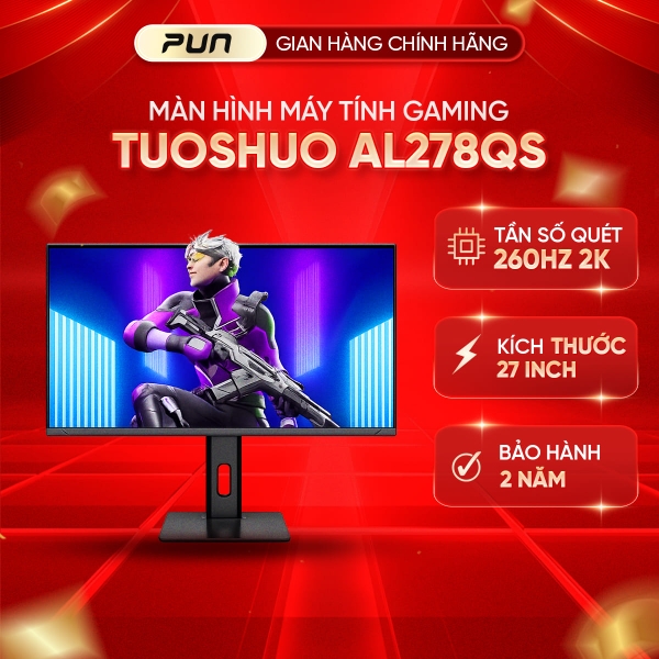 Màn Hình Gaming Tuoshuo AL278QS – 27 Inch | 2K QHD | 260Hz | FAST-IPS | DCI-P3 95% | HDR400 FULL VAT CHÍNH HÃNG