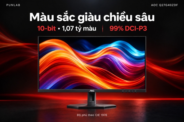 Màn hình AOC Q27G40ZDF 26.5 inch QD-OLED 2K 240Hz 0.03ms