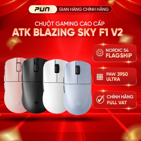 Chuột Gaming Không Dây ATK Blazing Sky F1 V2 Series 8K – Ultra Max, Ultimate, Extreme
