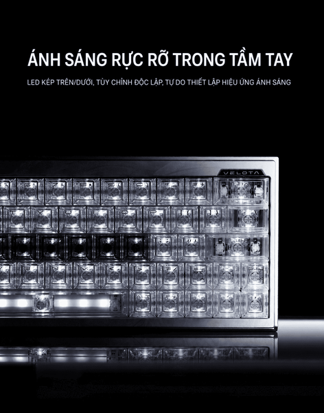 Bàn Phím Hall Effect ATK VELOTA FUZZY 63 V2 – Nhôm CNC, 8K, RT 0,001 mm