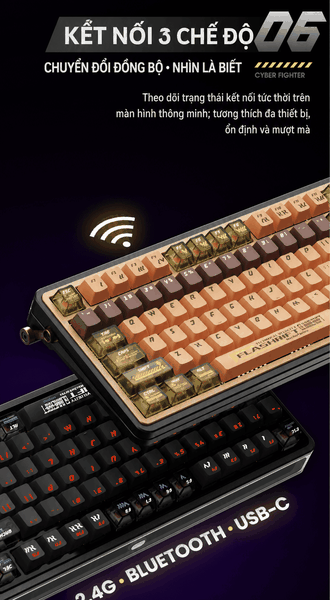 Keychron Z1 Max 3 Mode – Bàn Phím Cơ Nhôm CNC RGB, Màn Hình Thông Minh