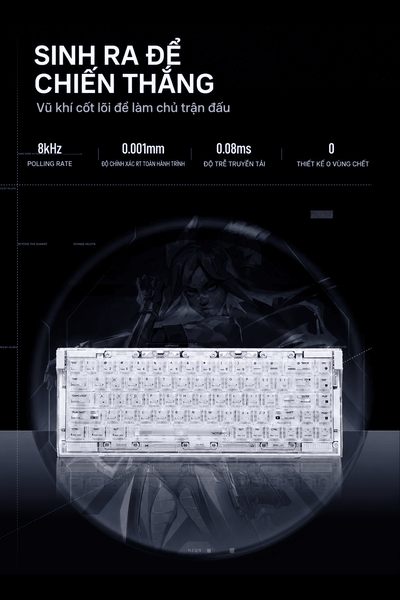 Bàn phím cơ từ tính VELOTA NOTHING 68 | Hall Effect 8KHz, Rapid Trigger 0.001mm