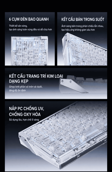 Bàn phím cơ từ tính VELOTA NOTHING 68 | Hall Effect 8KHz, Rapid Trigger 0.001mm