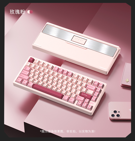 Bàn phím cơ PMO WAVE75 CHÍNH HÃNG QMK Aluminum Mechanical Keyboard – Layout 75%, Case nhôm, 3 mode kết nối