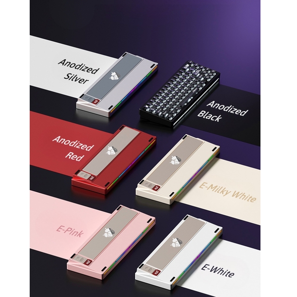 Bàn phím cơ WEIKAV NUT65 – Khung nhôm CNC, 65% Layout, PCB 1.6mm Non-Flex, Gasket Mount, LED RGB, VIA APP, 3 Mode, Hotswap, Pin 6000mAh