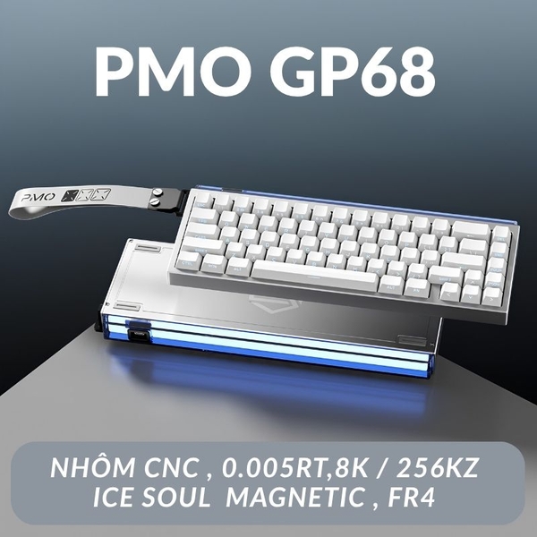 Bàn Phím Cơ Magnetic PMO GP68 | Hall Effect 8K Hz | Chính Hãng