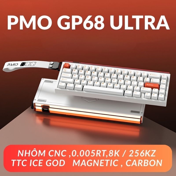 Bàn Phím Cơ Magnetic PMO GP68 | Hall Effect 8K Hz | Chính Hãng
