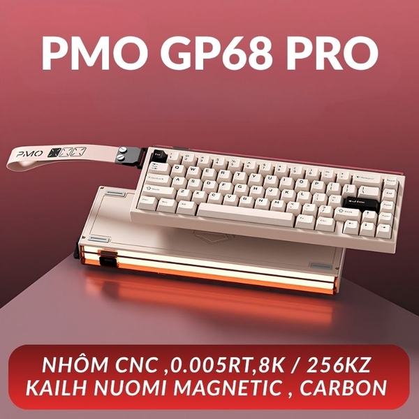 Bàn Phím Cơ Magnetic PMO GP68 | Hall Effect 8K Hz | Chính Hãng
