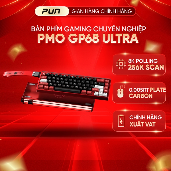 Bàn Phím Cơ Magnetic PMO GP68 | Hall Effect 8K Hz | Chính Hãng