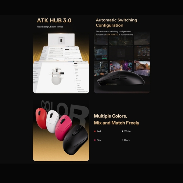 Chuột ATK A9 / A9 SE Starflash | Siêu Nhẹ 53g - PAW3395 - Chính Hãng