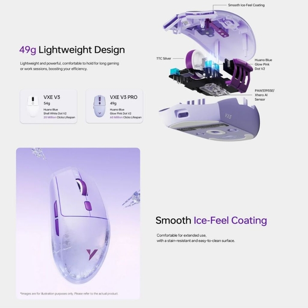 Chuột Không Dây VXE Dragonfly V3 - Hiệu Năng 