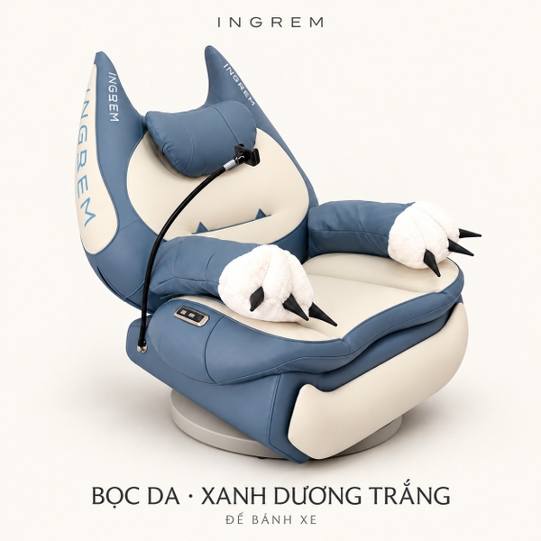 [Đặt trước] Ghế sofa thư giãn chỉnh điện INGREM Mèo Béo – Bọc vải và bọc da
