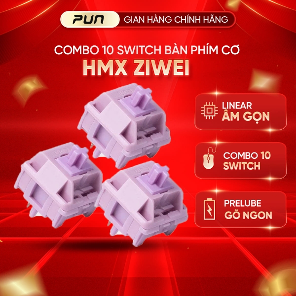 [ COMBO 10 SWITCH ] Switch HMX Ziwei 5 PIN Linear 45g công tắc bàn phím Switch HMX Ziwei