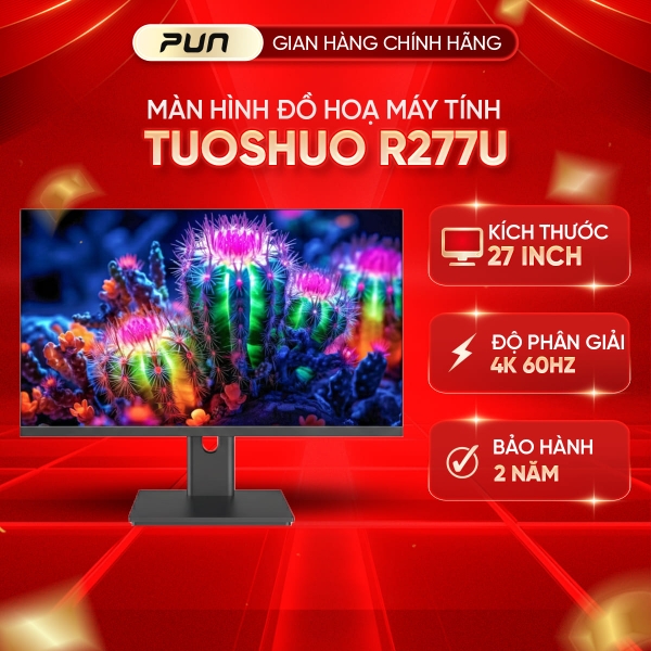 Màn hình Tuoshuo RL277U 27 inch 4K IPS - Chuẩn màu 100% sRGB, 95% DCI-P3