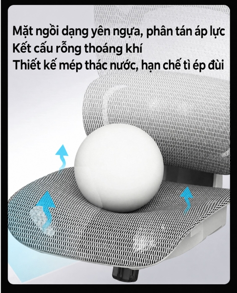 Ghế công thái học SAIGU Titan A-MAX – Massage và chườm ấm, tay vịn 10D