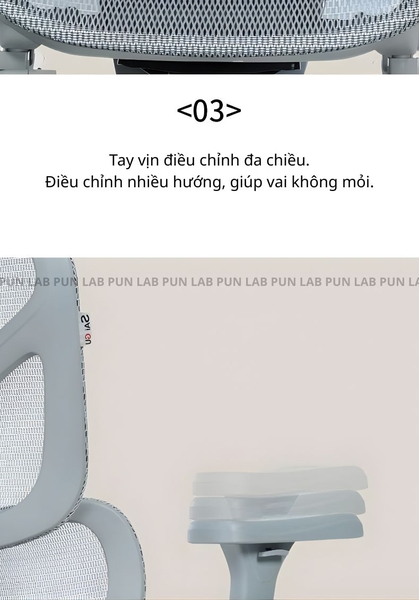 Ghế Công Thái Học SG-Aries 2000 - Khung Nhôm, Piston Class 4