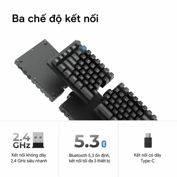 Keychron Q11 Ultra 8K – Bàn phím cơ tách đôi không dây 8K