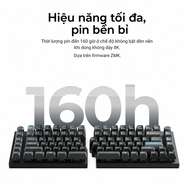 Keychron Q11 Ultra 8K – Bàn phím cơ tách đôi không dây 8K