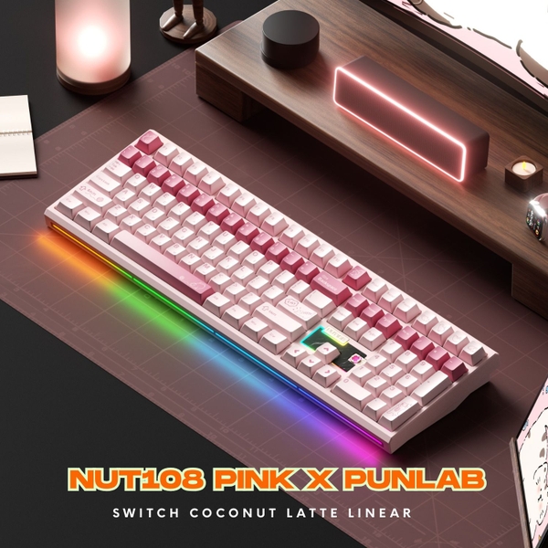 Bàn Phím Cơ Fullsize WEIKA NUT108 | Nhôm CNC Mesh 220 | Ball Catch | Pin 10.000mAh | LED RGB Mạch Xuôi