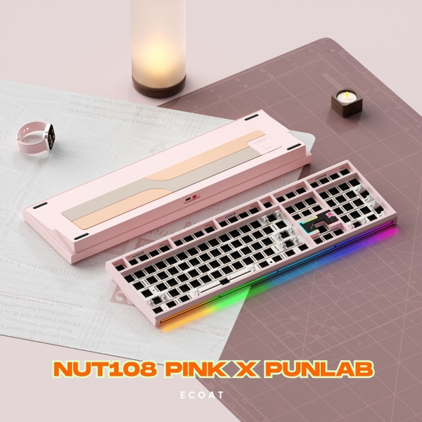 Bàn Phím Cơ Fullsize WEIKA NUT108 | Nhôm CNC Mesh 220 | Ball Catch | Pin 10.000mAh | LED RGB Mạch Xuôi