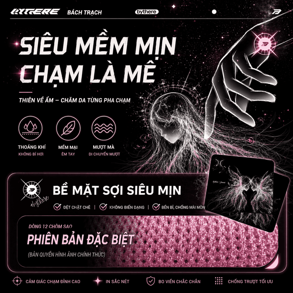 Lót Chuột Gaming Bythere 12 Cung Hoàng Đạo Control FPS – Bề Mặt Mịn, Chính Hãng Artist License