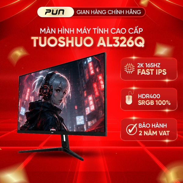 Màn Hình Gaming Tuoshuo AL326Q – 32 Inch | 2K QHD | 165Hz | Fast IPS | HDR400 | DCI-P3 95%