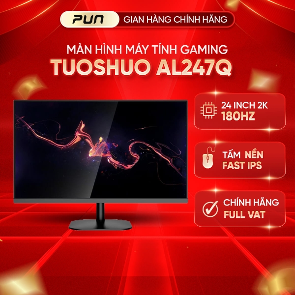 Màn Hình Gaming Tuoshuo AL247Q 23.8 Inch 2K 180Hz Fast IPS | 1ms, 100% sRGB, Chính Hãng