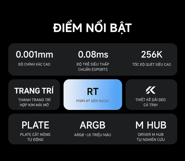 Bàn Phím Gaming HE MCHOSE ACE68 V2 Rapid Trigger 8KHz Hall Effect Magnetic Switch Chính Hãng