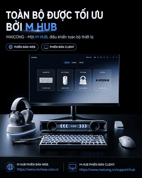 Bàn Phím Gaming HE MCHOSE ACE68 V2 Rapid Trigger 8KHz Hall Effect Magnetic Switch Chính Hãng