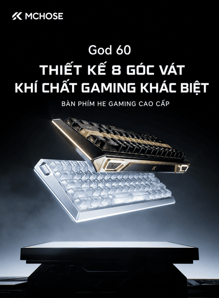 MCHOSE God 60 HE Gaming – Bàn Phím Hall Effect CNC 16K