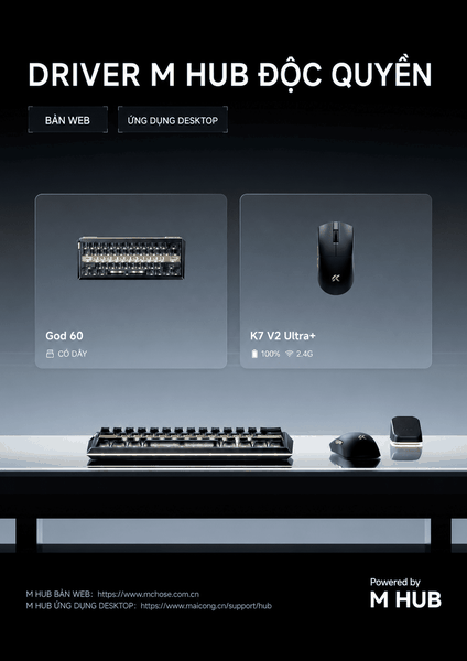 MCHOSE God 60 HE Gaming – Bàn Phím Hall Effect CNC 16K