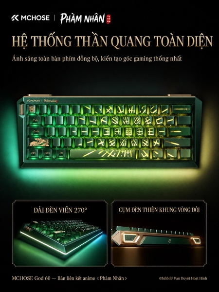 MCHOSE GOD 60 × Phàm Nhân Tu Tiên – Bàn phím từ tính bản giới hạn