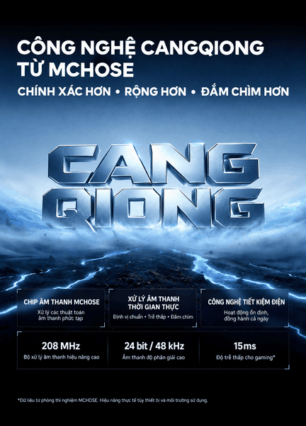 Tai nghe gaming không dây MCHOSE R9 – Siêu nhẹ 235g, Driver 53mm, THX Spatial Audio