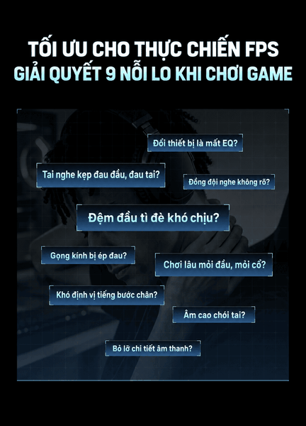 Tai nghe gaming không dây MCHOSE R9 – Siêu nhẹ 235g, Driver 53mm, THX Spatial Audio