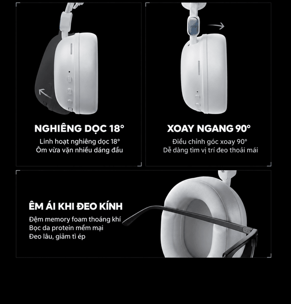 Tai nghe gaming không dây MCHOSE R9 – Siêu nhẹ 235g, Driver 53mm, THX Spatial Audio