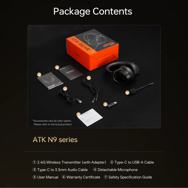 Tai Nghe ATK N9 Pro / N9 Ultra Wireless | 4 Mode - Pin 130H - Âm 7.1