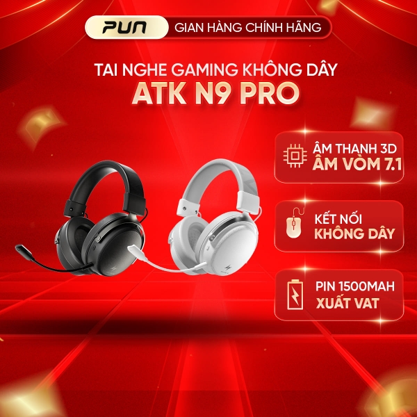 Tai Nghe ATK N9 Pro / N9 Ultra Wireless | 4 Mode - Pin 130H - Âm 7.1
