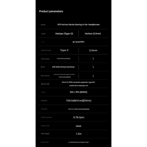 Tai Nghe IEM ATK Horizon | Driver Dual Magnetic - Tích Hợp DSP/DAC 32bit