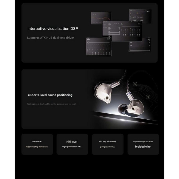 Tai Nghe IEM ATK Horizon | Driver Dual Magnetic - Tích Hợp DSP/DAC 32bit