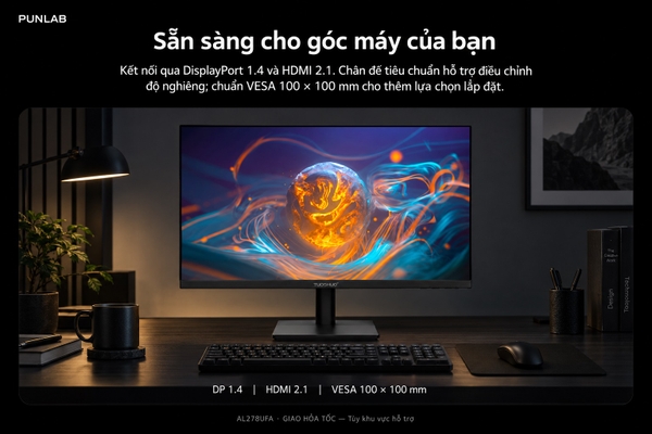 [THANH LÝ - FULL VAT] Màn Hình Gaming Tuoshuo AL278UFA – 27 Inch | 4K 180Hz / 1K 360Hz | Nano IPS | HDR600