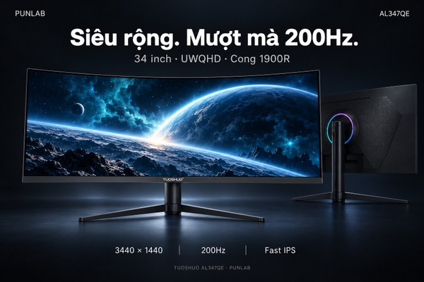Màn hình TUOSHUO AL347QE 34 inch 3440 × 1440 200Hz Fast IPS cong 1900R