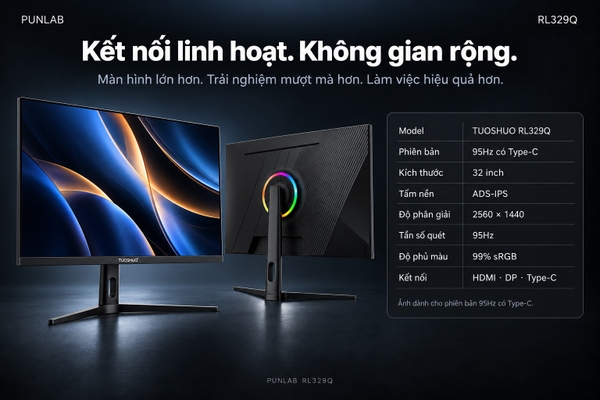 Màn Hình Tuoshuo RL329Q 32 Inch 2K 75Hz ADS-IPS 99% sRGB Chính Hãng