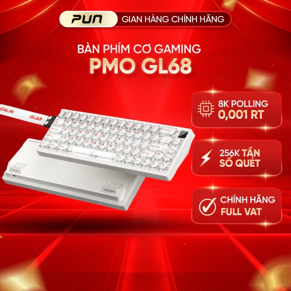 Bàn phím từ tính PMO GAME SHENLIN GL68 | Rapid Trigger 0,001mm | 8K | RGB