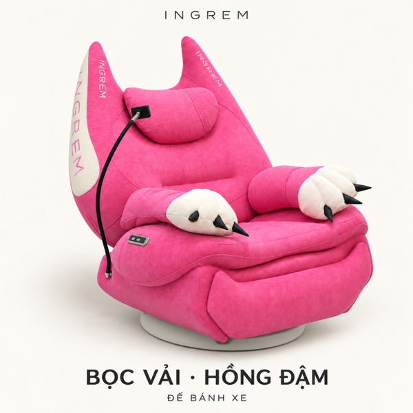 [Đặt trước] Ghế sofa thư giãn chỉnh điện INGREM Mèo Béo – Bọc vải và bọc da
