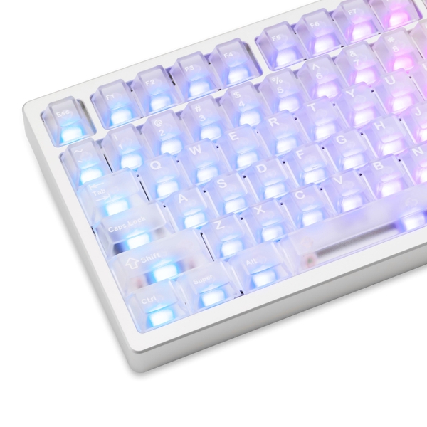 Bàn phím cơ WOBKEY Rainy 75 Pro Mithril Silver – RGB, 3 chế độ