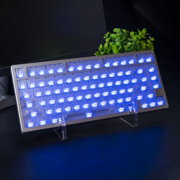 Bàn phím cơ WOBKEY Rainy 75 Pro Mithril Silver – RGB, 3 chế độ