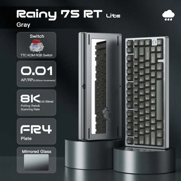 Bàn phím cơ WOBKEY Rainy75 RT Magnetic HE Gaming Keyboard – Layout 75% – Rapid Trigger