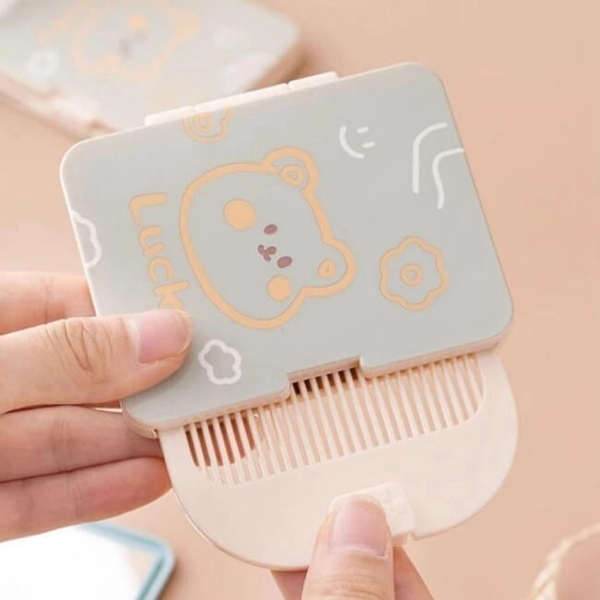 Gương Mini Lược Gấp Gọn Bỏ Túi Ví Đi Học Du Lịch