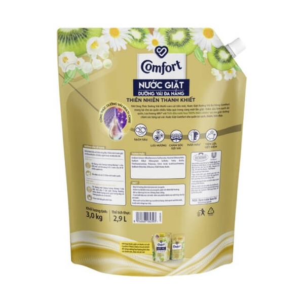 Nước Giặt Comfort Dưỡng Vải Đa Năng Thiên Nhiên Thanh Khiết 3.0KG