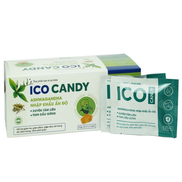 Ico Candy: hỗ trợ giảm ho, giảm đờm, giảm đau rát họng do viêm họng